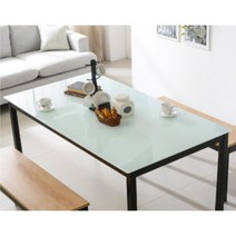 4인가족 셀프 식탁교체 리폼 책상 강화유리상판 모텔, 1500x800(화이트)