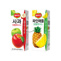 델몬트 드링크팩 2종 190ml 사과 5팩+파인애플 5팩 총10팩