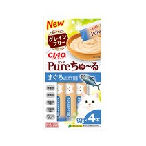 마더스캣 이나바 챠오 퓨어츄르 순수 무첨가 대용량 츄르 4p x 12개, 참치&가리비관자 12개