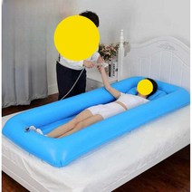 환자 목욕 침대 요양원 간병 시트 에어매트 방수 장기, 파란색(더블)전기샤워+전기공기펌프+수리접착제