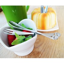 요플레 푸딩 디저트 티스푼 티포크 커피 요거트스푼, 1개