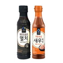 청정원!! 제주모슬포 멸치액젓400g+숙성새우액젓500g 2단여과 저온숙성, 1세트