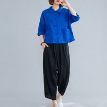 여자 상하의세트 린넨 마 면 소재 여성 퓨전 생활한복 원피스 삼베 개량 여름