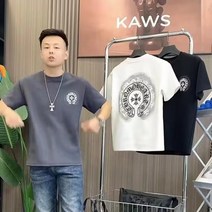 여름옷 순면 라운드넥 빈티지 구제 루즈핏 반팔 왁스 워싱 티셔츠 그레이