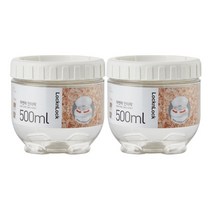 락앤락 냉장고 문짝정리용기 인터락 화이트캡, 500ml, 2개, 2개