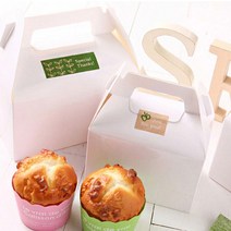 [렛츠베이킹] 조각케익상자(화이트/미니), 조각케익상자(화이트/미니)50개입
