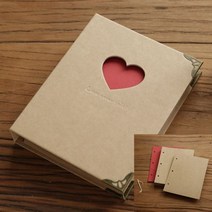 포토 사진 초음파 인생네컷 앨범 북 28 시트 웨딩 Mariage 루스 리프 DIY Scarpbook 여행 빈 크래프트 커버 스크랩북 도서, KraftAlbum-kraftpage