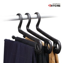 디스토어 프리미엄 논슬립 바지걸이 30개, 블랙핑크