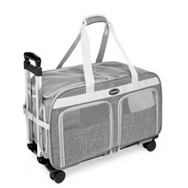 강아지유모차 개모차 소형견 접이식 유모차 반려견 애견 고양이 대형견, 1. 큰 밝은 회색