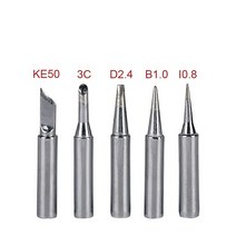 용접 도구 5 개/몫 납땜 인두 팁 KE50 3C D2.4 B1.0 I0.8 900M 실버 블랙 구리 전기 헤드 908S 908 8898