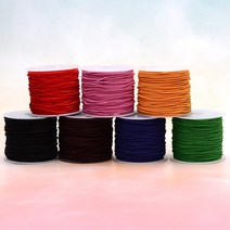 가죽공예 - 굵기 1mm 다용도 고무줄 가죽소품에 사용 *롤단위판매 25m*, 1롤, 핑크