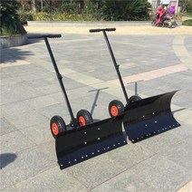 바퀴 달린 소형 제설기 눈 치우는 기계 재설 장비 가정용, 74 X 42cm (무작위 색상)