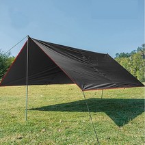 블랙코팅 타프 400D 그늘막 렉타 헥사 타프 풀세트, 블랙코팅 타프 스크린 4.4x4m(풀세트)