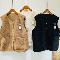 뽀글이 단추 덤블조끼무스탕조끼 양털조끼 간절기조끼 양털베스트 할머니조끼 가을조끼 이너조끼 베스트조끼 김장조끼 겨울조끼