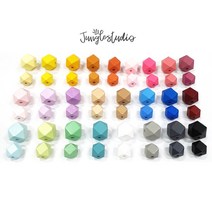 다각형 컬러 우드볼 16mm 20mm 다각볼 태슬만들기 마크라메 재료 DIY 쪽쪽이클립 만들기 우드구슬 컬러구슬, 작은홀, 작은홀_16mm_24.진그레이(6개)