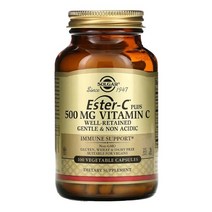 솔가 비타민 Vitamin C 로즈힙 500 mg 100 식물성 캡슐 이스터 C 시트러스 Citrus