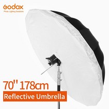 스튜디오조명 배경 장비 Godox-스튜디오 사진 우산 70 인치 178cm 블랙 실버 반사 + 스튜디오 촬영용 대형, 01 Black Silver