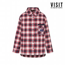 [비지트인뉴욕] 프론트 포켓 체크 블라우스(VWALS21)