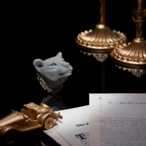 헤카테 골드체인 블랙재규어 차량용 석고방향제, 화이트큐빅, 블루아이스버그