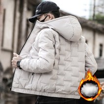 푸퍼패딩 구스 다운 점퍼 후드 패딩 재킷 남성 슬림 피트 코튼 가을 겨울 패션 의류 뉴 스트리트웨어