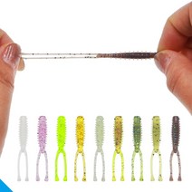 메바루 아징 마이크로웜 MSB04-42 볼락 전갱이 송어 쏘가리 꺽지 루어 웜, 대용량(30개입) - 01화이트