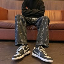 봄과 가을 청바지 남성 스트레이트 느슨한 인 조수 브랜드 홍콩 일본 러피언 핸썸 트렌드 바지
