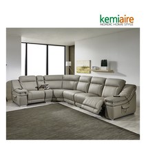 [케미에르] 보르도 6인 스웨이드가죽 리클라이너쇼파 풀세트(안마기능탑재) KBM-601, 컬러:베이지