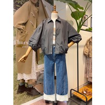 써스데이아일랜드 숏 블루종 자수 점퍼(T216MJP138W)(1272591)