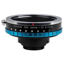 Fotodiox 프로 아이리스 렌즈 마운트 어댑터 캐논 EOS EF D/SLR 렌즈와 호환 가능 CS마운트 (2.5cm 나사 마운트) 시네 및 CCTV 카메라 바디에 내장 조리개