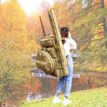 캠낚 가방 백팩 풀세트 민물낚시 바다낚시, 브라운