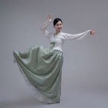 고급 여자 생활 개량 퓨전 한복 치마 저고리 세트 고전 한국 무용 공연 무대 의상