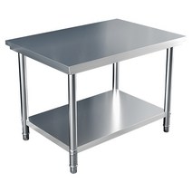 100cm 주방 선반 조리대 업소용 스텐 식당 작업대, 100x40x80cm 더블 레이어