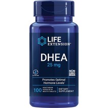 라이프 익스텐션 DHEA 25mg 100 캡슐 스트레스 호르몬 수치 완화