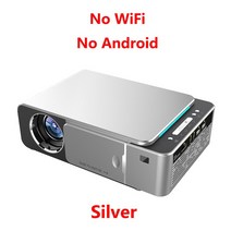 T6 프로젝터 4K 3500 루멘 1080P 비디오 풀 HD LED 휴대용 프로젝터 홈 시네마 용 VGA USB 비머, sliver LED standard
