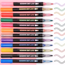 마커펜 (12색), 더블 라인 마커펜 1SET