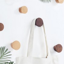 원목후크 나무후크 우드후크 벽옷걸이 원형 호두나무, 원형(호두나무)5cm, 1개