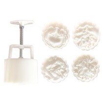 화과자도구 월병 베이킹 떡살 다식틀 송편찍기 명절 벚꽃 금형 플라스틱 mooncake 75g 3d 꽃 스탬프 쿠키 커터 케이크 도구 xx9b, e