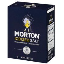 Morton Iodized 몰튼 모톤 요오드 소금 1.8kg