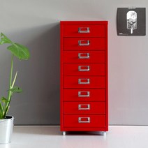 마켓비 KOMPANY 서랍장 8단, 레드