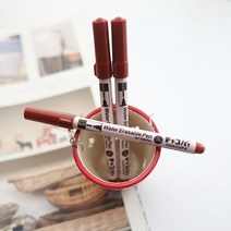 원단 재단시 필요한 물에 지워지는 재단용 초크펜 일제 수성펜 브라운 대 water erasable pen on fabric Brown Bold