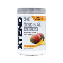 Xtend BCAA 망고 매드니스맛 30 서빙 글루타민 함유, 1개, 기본