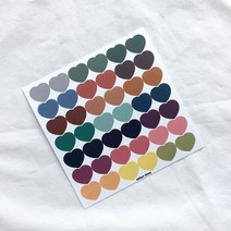 컬러믹스 하트 칼선 스티커.미야문구샵