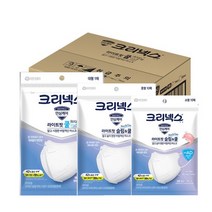 크리넥스 라이트핏 쿨 마스크 비말차단 KFAD 안심케어 저자극 화이트 대형 중형 소형 50매, 크리넥스 라이트핏 KFAD 중형 50매