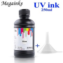 250 소프트 UV 잉크 엡손 T50 1390 1400 1410 1430 1500W L800 L850 L1400 L1800 R270 R280 R290 R300 R330 평판 프린터, [10] 250ML Gloss