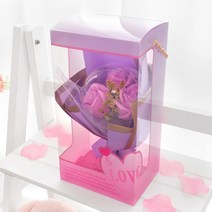 파티팡 LOVE 조화 꽃다발 벌룬볼 케이스, 라벤더, 1개