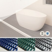 [KT알파쇼핑]제이오마켓 안심 논슬립 사각튜브 롤매트 회색 6M/욕실 수영장 사우나 바닥 미끄럼방지 물빠짐 매트