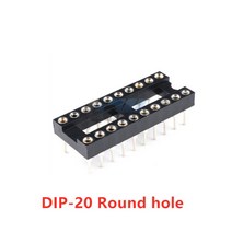 10PCS IC 소켓 2.54MM DIP6 DIP8 DIP14 DIP16 DIP18 DIP20 DIP28 DIP40 핀 커넥터 DIP 6 8 14 16 18 20 24 28 32, 20 pin Round
