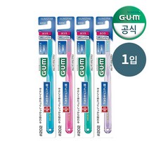 GUM 검 치과 3줄모 일반 부드러운 이중미세모 칫솔 202 1개입, 없음