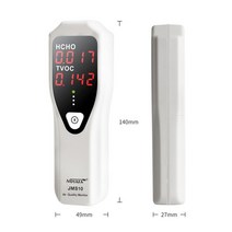 포름알데히드측정기 NOYAFA 포름알데히드 감지기 실내 공기모니터 HCHO 및 TVOC 모니터 가청 경보 LED 표시기 홈 HVAC 시스템, WHITE, 01 WHITE