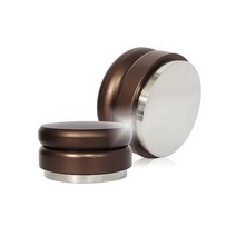 카페로메오 58mm 마카롱탬퍼 푸쉬 템퍼 레벨링툴, 1개, 다크브라운-덴테이션타입